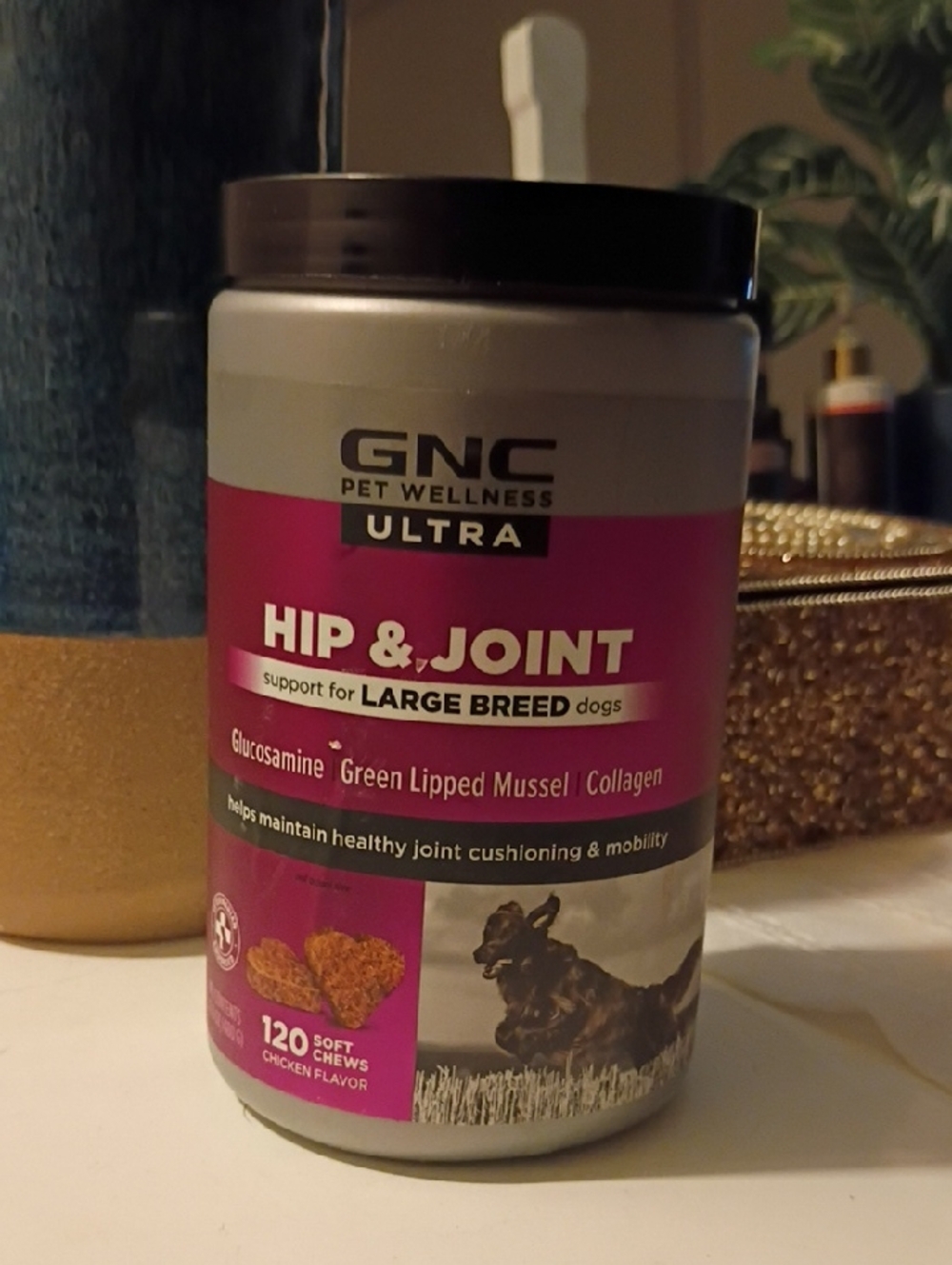 Hip & Joint Soft Chews for Large Breed Dogs - Pink